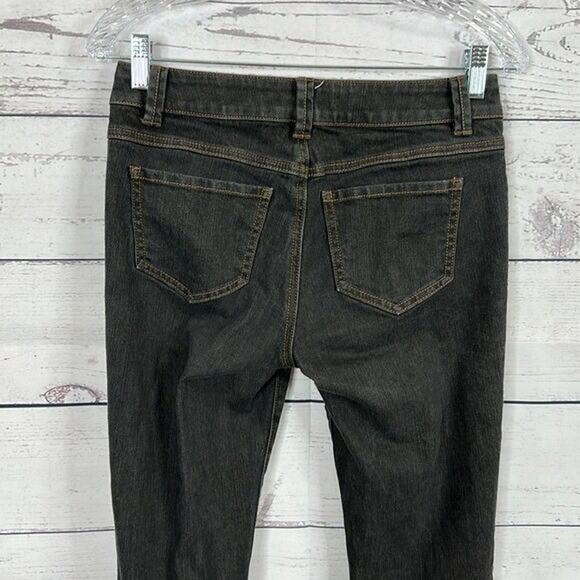 Cabi Jeans Womens 2 Black Bree Straight Leg 202 Faded Grunge Casual - Picture 7 of 11